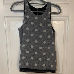 Banana Republic Black and Gray Dot Tank Top